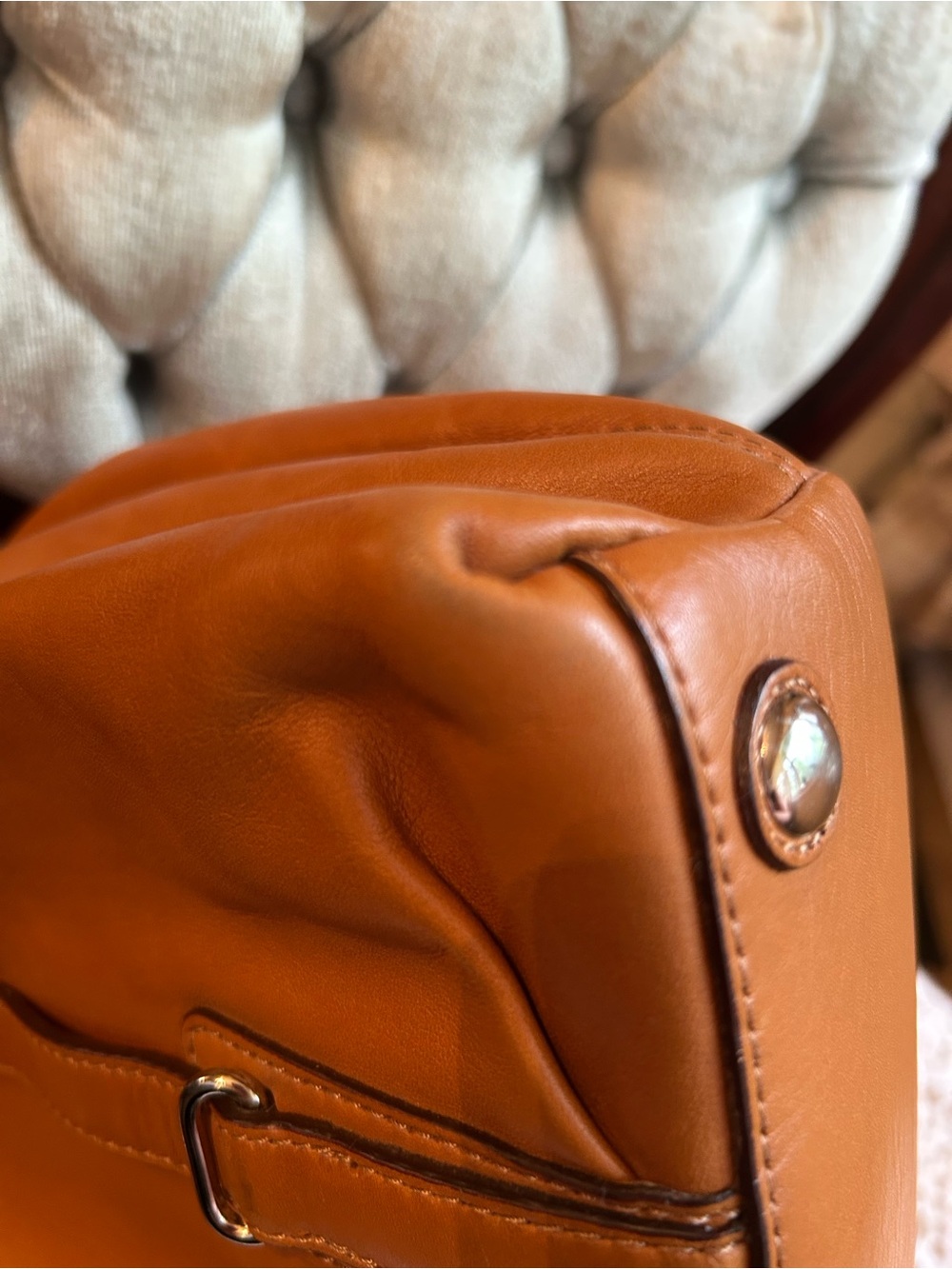 Coach  Madison Mia Caramel Leather Shoulder Bag with Silver Hardware - Picture 9 of 11